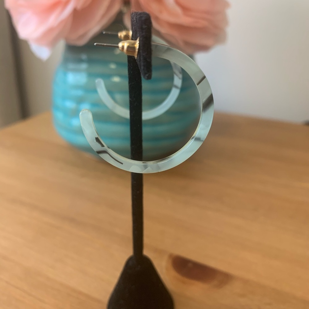 2/$20 Mint and Black Hoops